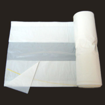 HDPE白色C折塑料垃圾袋